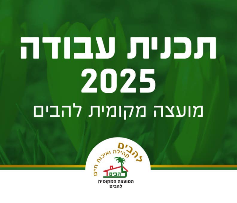 תכנית עבודה 2025 מועצה מקומית להבים