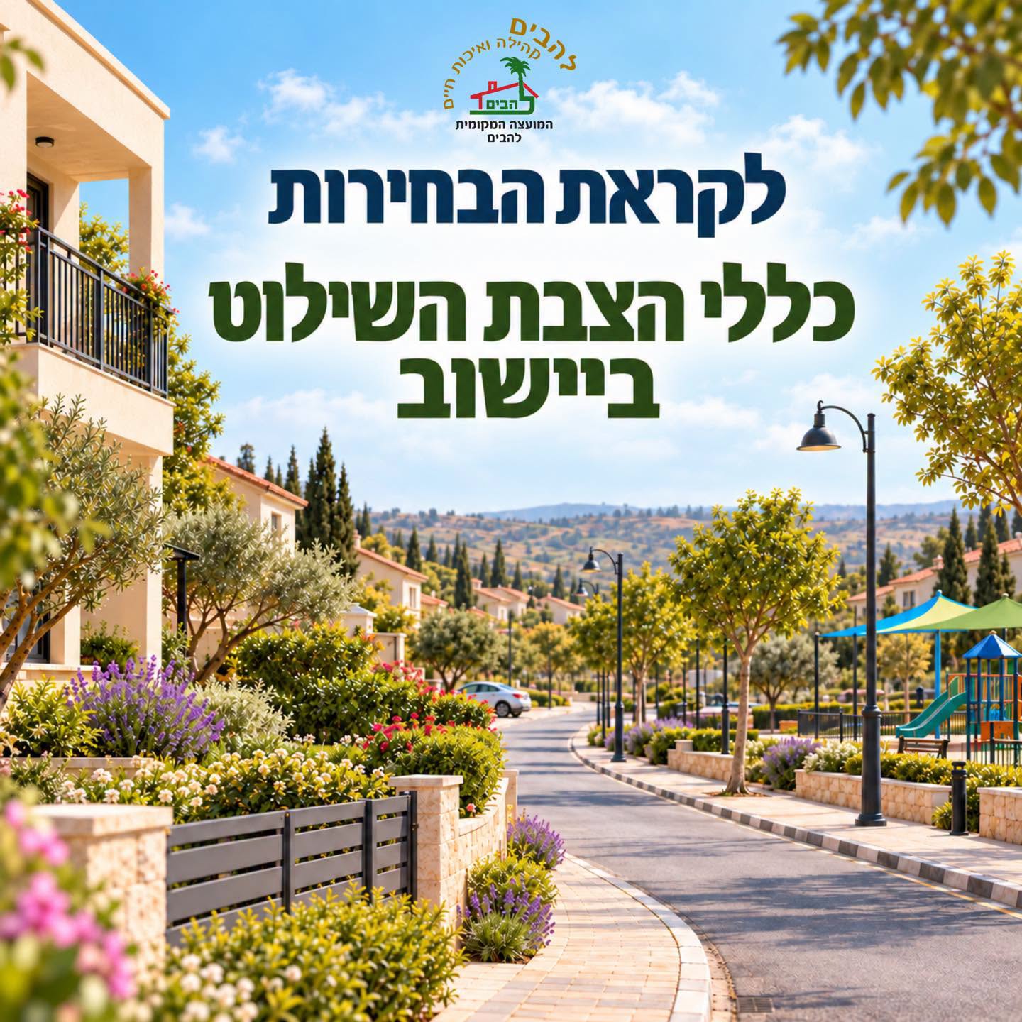 לקראת הבחירות כללי הצבת השילוט ביישוב